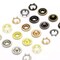Metal Open Prong Ring Snaps 4-Part Set Durable Fabric Fasteners Multiple Sizes